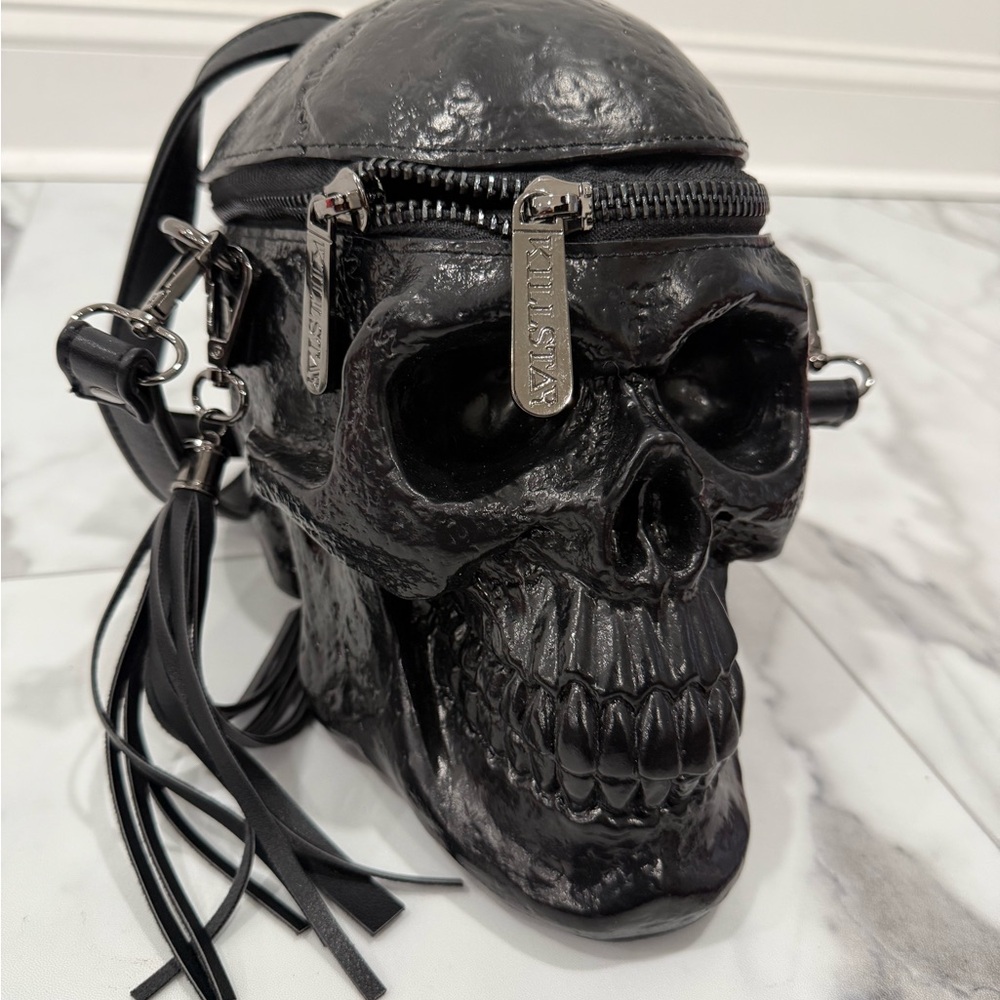 Killstar Black Skull Belt Bag